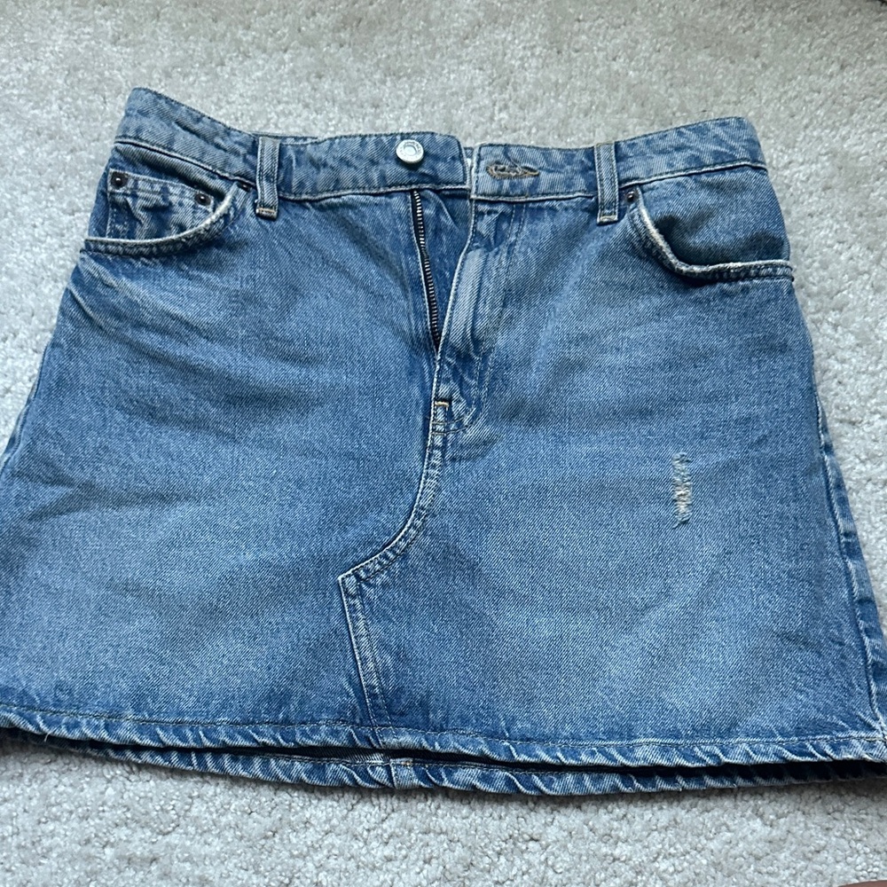 Classic Blue Denim Mini Skirt